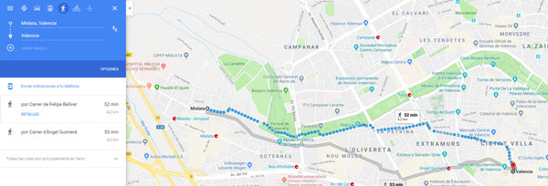 itinerario-trazado-sobre-google-maps