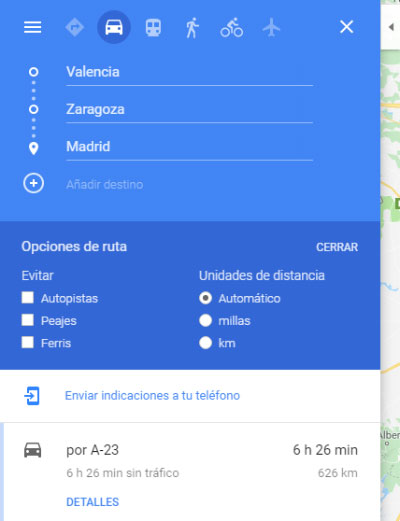 opciones-de-ruta-google-maps